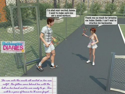 Dad And Daughter Diaries  (Chapter 07 - Game Of Tennis)