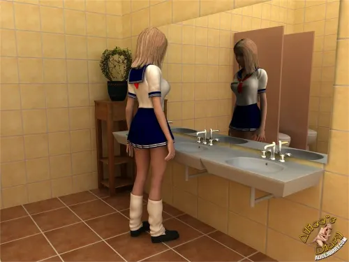 Alice/s Diary  (Chapter 40 - Lesbian Threesome In The Toilet)