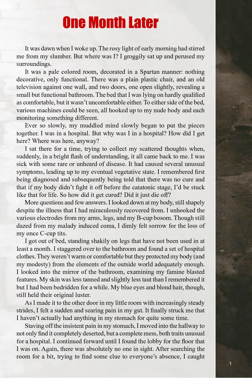 One Month Later  (Chapter 01) — page 4