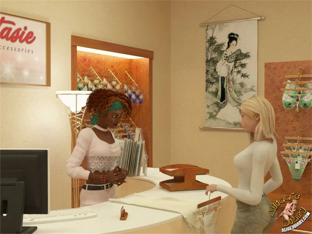 Alice/s Diary  (Chapter 09 - Alice Has Fun With Ebony Lesbian Salesgirl) — page 2