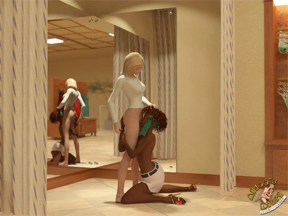 Alice/s Diary  (Chapter 09 - Alice Has Fun With Ebony Lesbian Salesgirl) — page 9