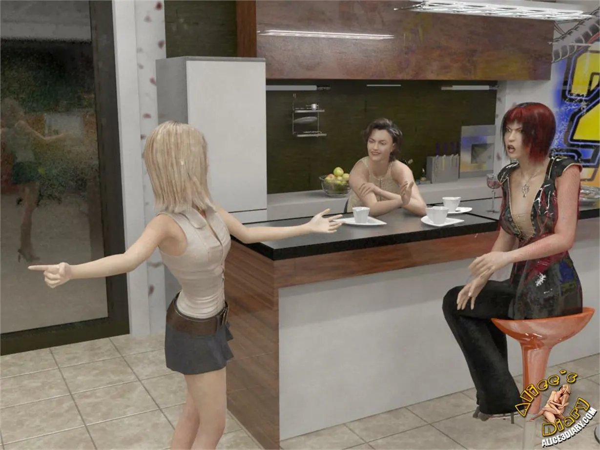 Alice/s Diary  (Chapter 55 - Lesbian Threesome In Internet Cafe) — page 7