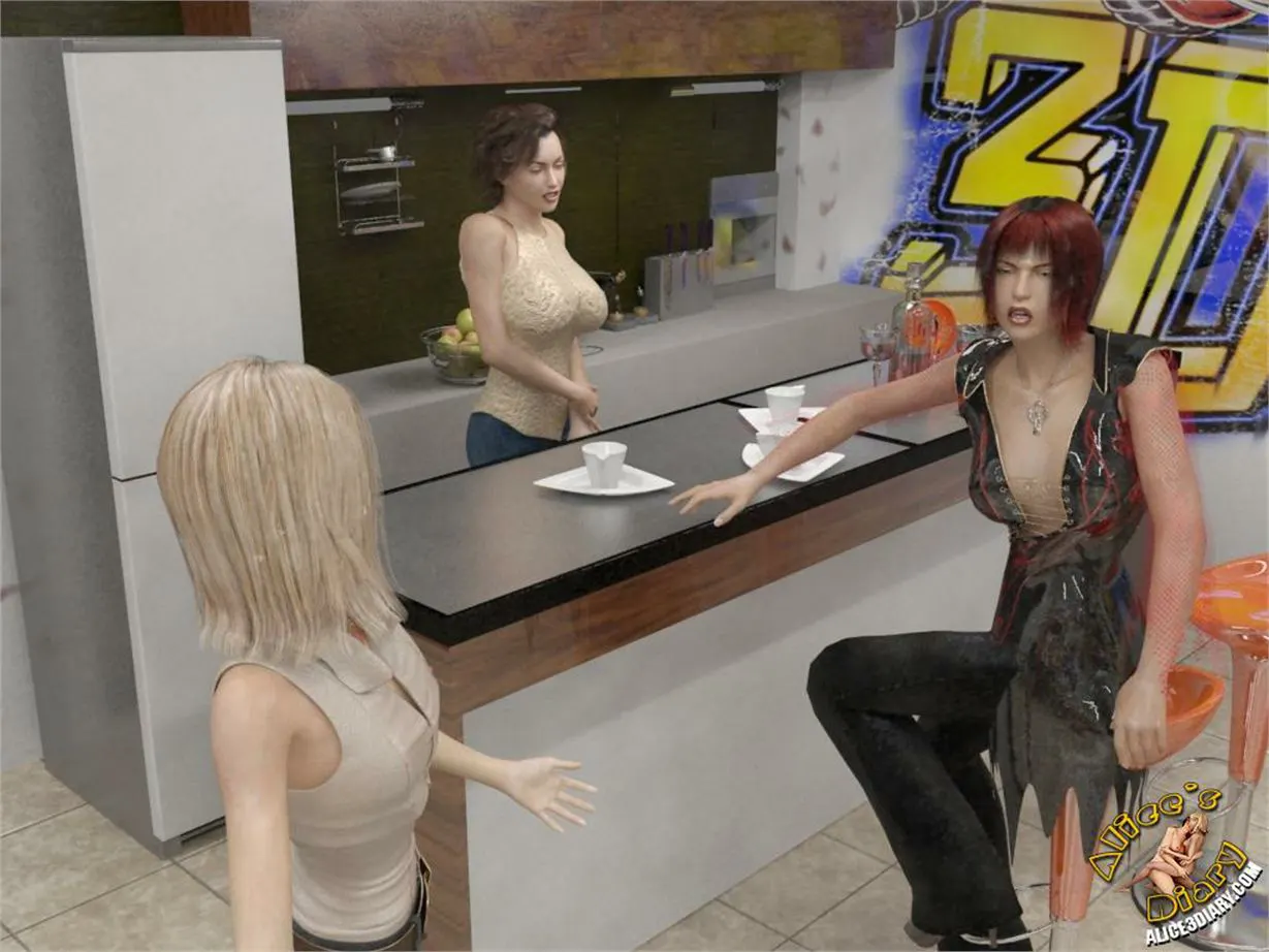 Alice/s Diary  (Chapter 55 - Lesbian Threesome In Internet Cafe) — page 8