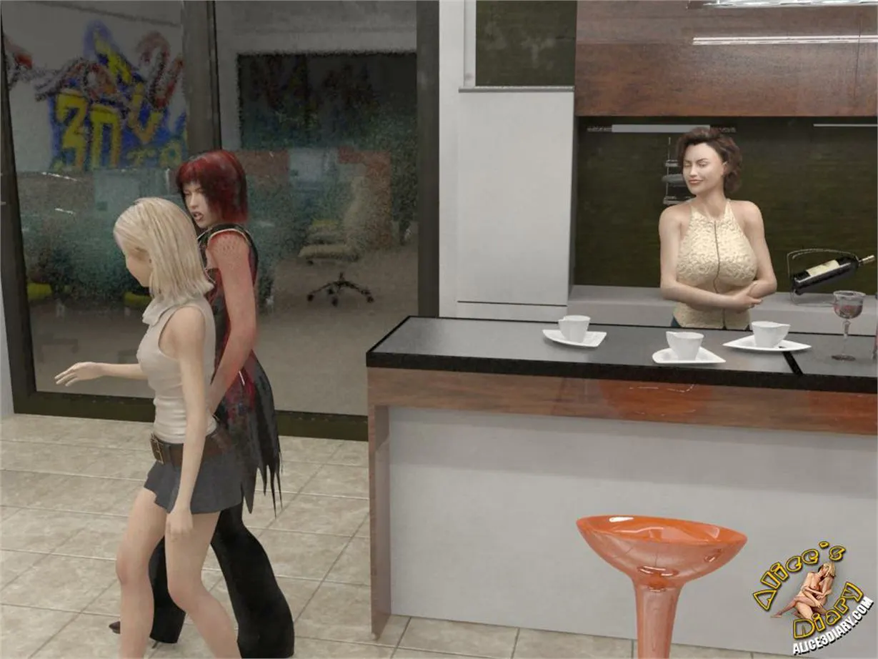 Alice/s Diary  (Chapter 55 - Lesbian Threesome In Internet Cafe) — page 9
