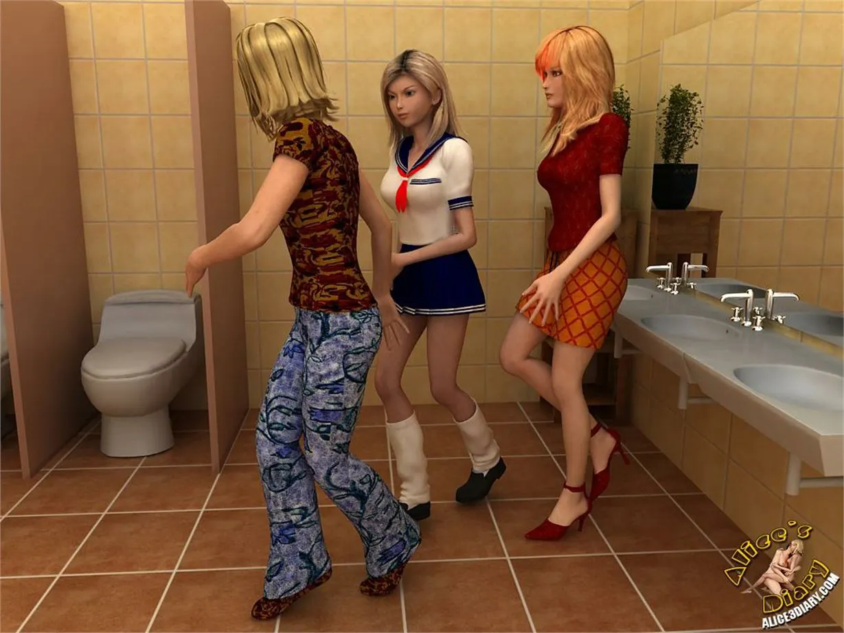 Alice/s Diary  (Chapter 40 - Lesbian Threesome In The Toilet) — page 50