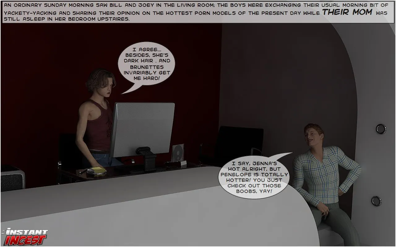 Inst Incest Comics  (Chapter 14 - Sons Seducing Hot Momma) — page 1