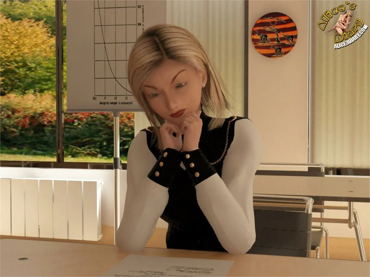 Alice/s Diary  (Chapter 41 - Lesbian Orgy In The Classroom) — page 1