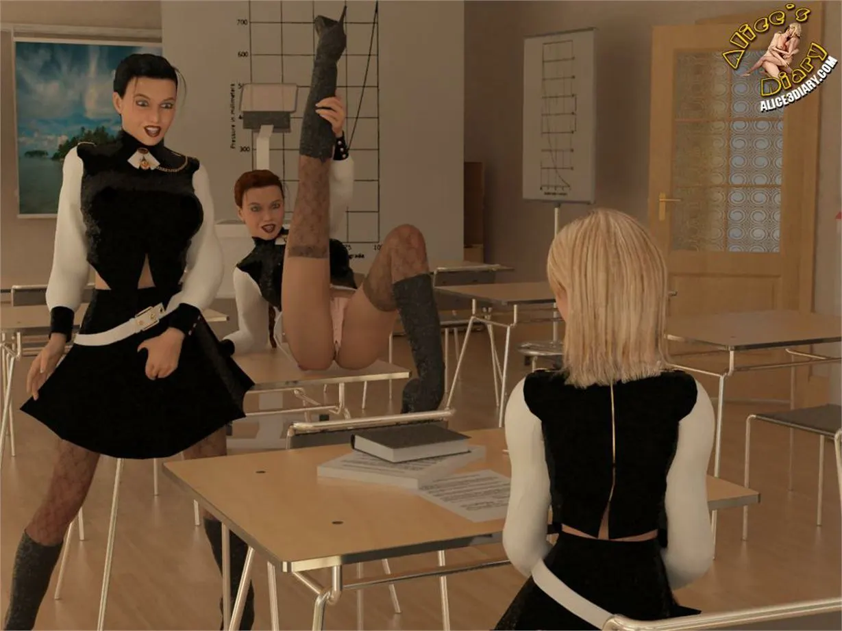Alice/s Diary  (Chapter 41 - Lesbian Orgy In The Classroom) — page 7