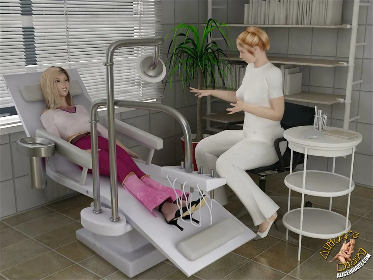 Alice/s Diary  (Chapter 14 - Hot Lesbian Seduction In Dentists Office) — page 7