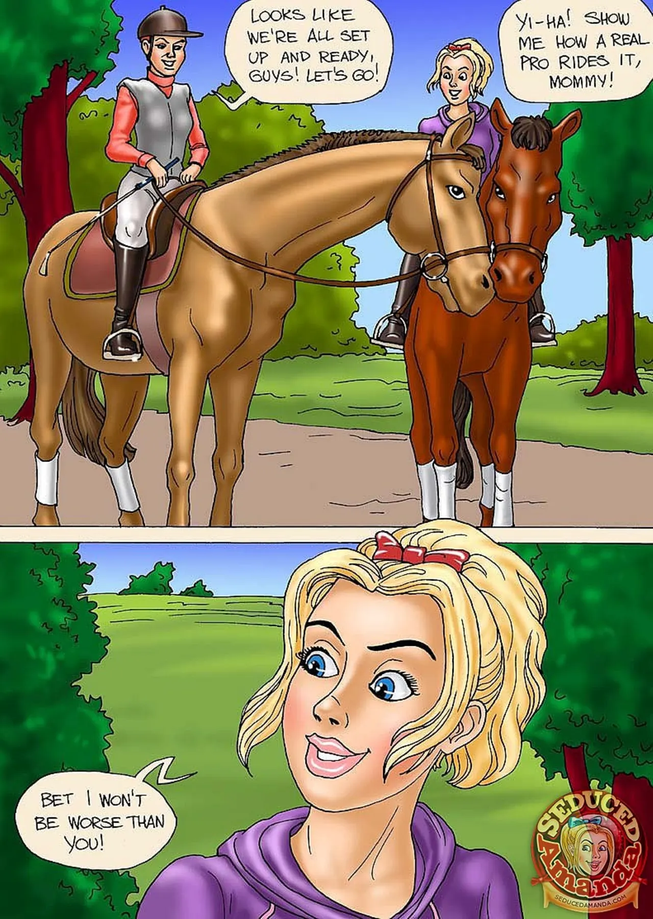 Seduced Amanda  (Chapter 26 - Riding A Stallion) — page 4