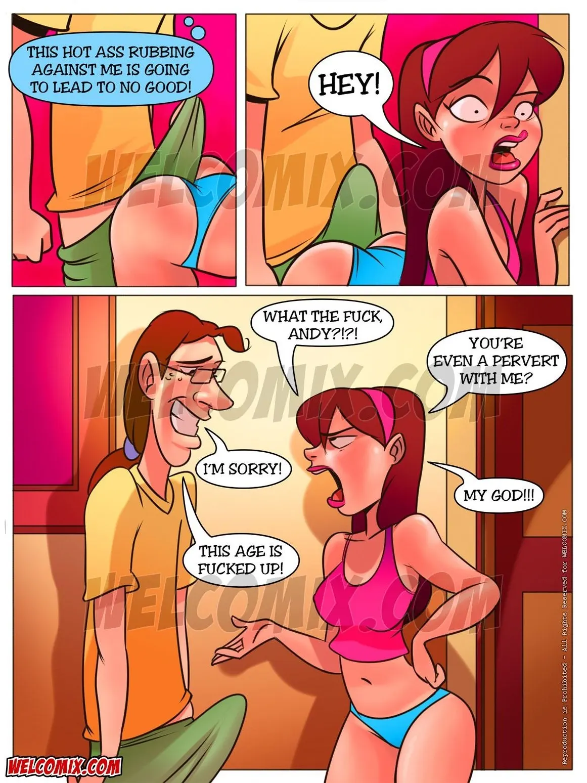 Naughty Fam  (Chapter 08 - Spying Behind The Door) — page 10
