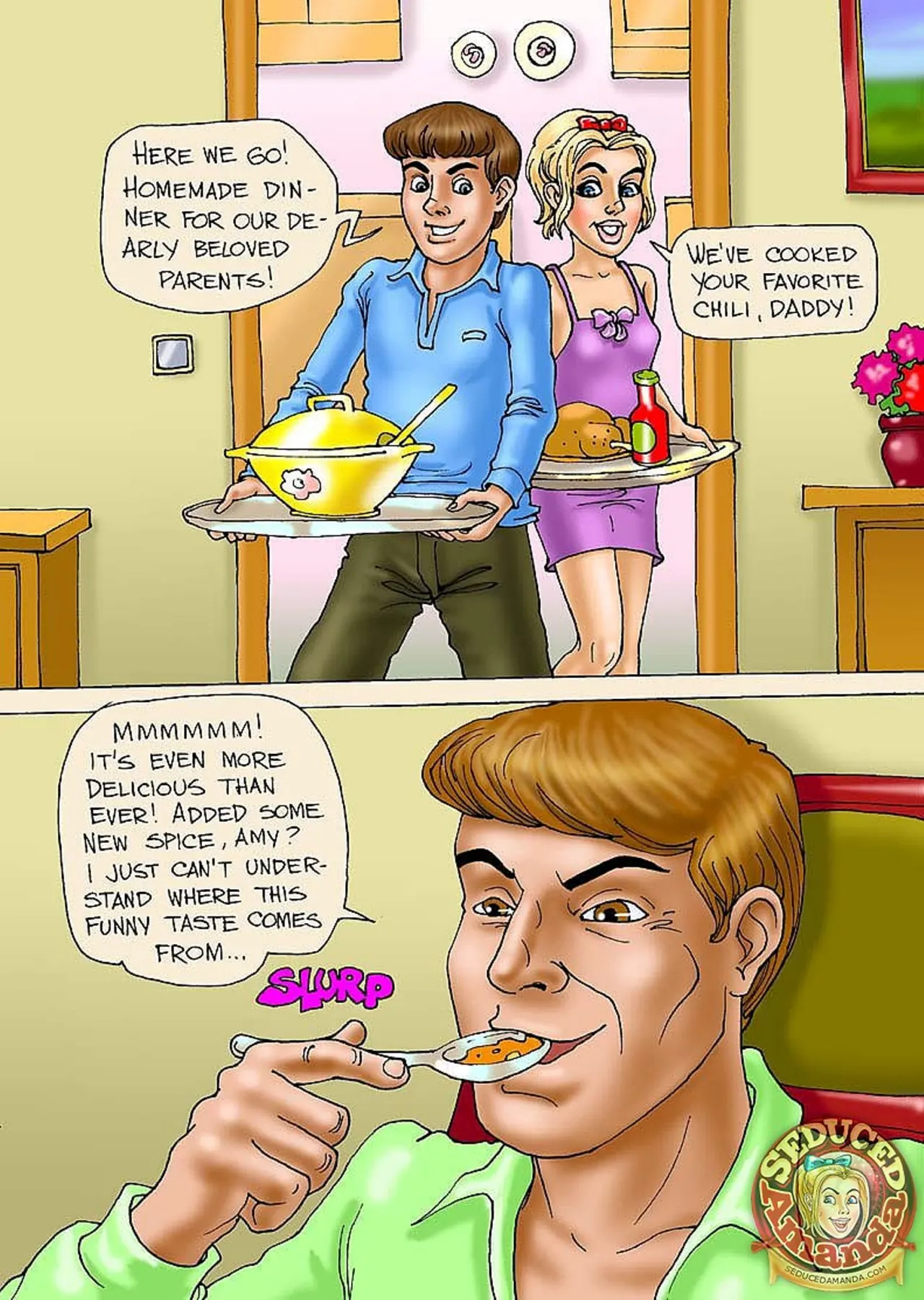 Seduced Amanda  (Chapter 03 -  A Family Orgy) — page 7